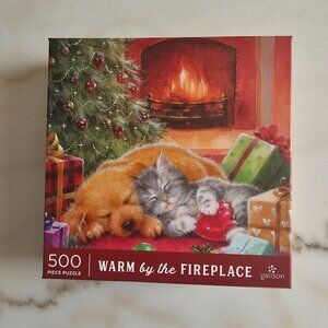 Warm By The Fireplace Puzzle--500 pcs